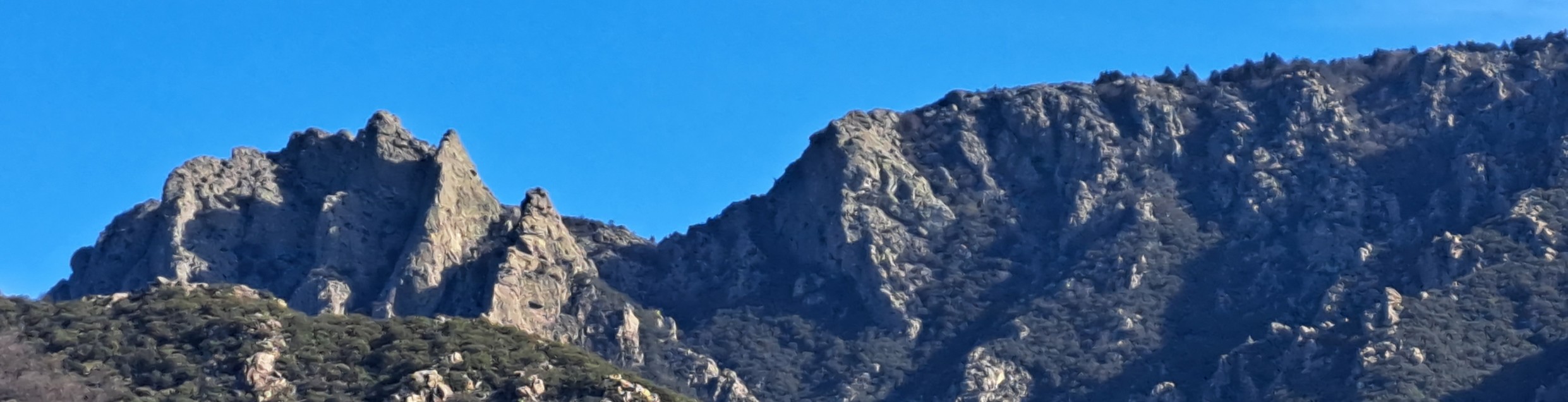 Les aiguilles vue du gîte